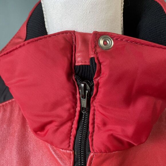 SKI-DOO Vintage Leather Jacket Bombardier Canada Men's Snowmobile Size 42 L/XL - Picture 5 of 9